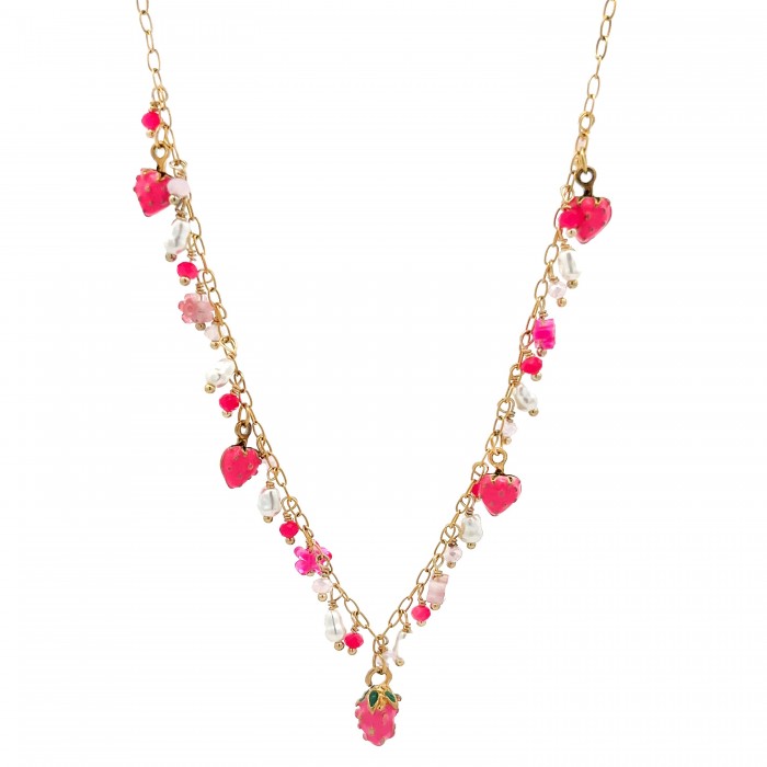 COLLANA CON CRISTALLO FRAGOLA - 22228160B45