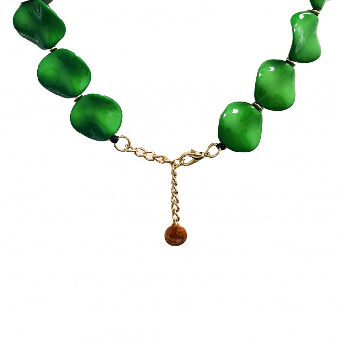 COLLANA GIROCOLLO IN RESINA CON FIORE - FT23152E781