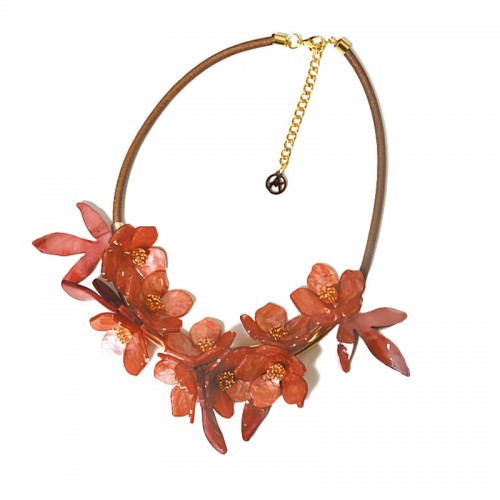 COLLANA CON FIORI IN RESINA - FT24160A852