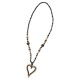 COLLANA LUNGA DI PERLINE CON PENDENTE DI CUORE - HZM24144A280