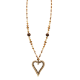 COLLANA LUNGA DI PERLINE CON PENDENTE DI CUORE - HZM24144A280