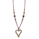 COLLANA LUNGA DI PERLINE CON PENDENTE DI CUORE - HZM24144A280