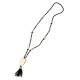 COLLANA LUNGA CON NAPPA DI PERLINE IN CRISTALLO - HZM24144A281