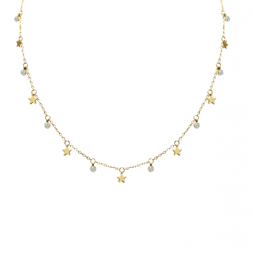 COLLANA CON STELLE E ZIRCONIA - JN2191100C93