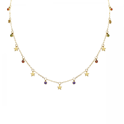 COLLANA CON STELLE E ZIRCONIA - JN2191100C93