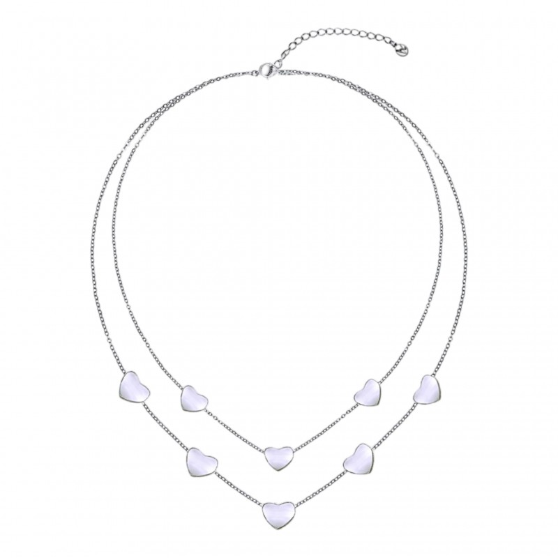 COLLANA GIRACOLLO DOPPIO FILO CON CUORI - JN219188C96