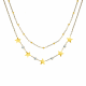 COLLANA GIRACOLLO DOPPIO FILO CON ZIRCONI E STELLE - JN219188D1