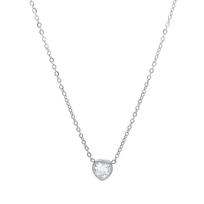 COLLANA GIRACOLLO CON ZIRCONIA A CUORE - JN23424F62