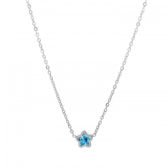 COLLANA GIRACOLLO CON ZIRCONI E STELLA - JN23424F63