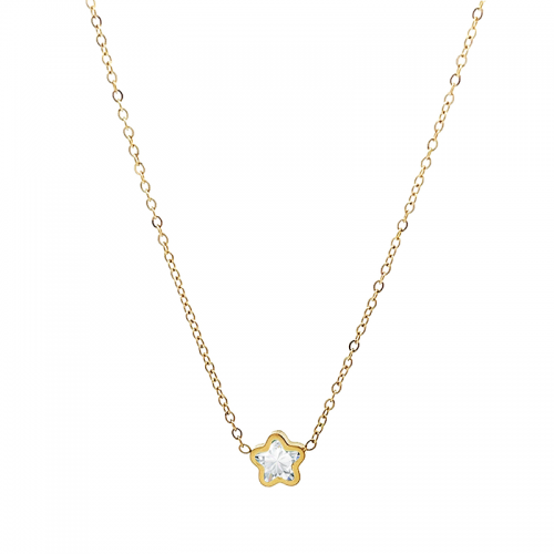 COLLANA GIRACOLLO CON ZIRCONIA A STELLA - JN23424F63