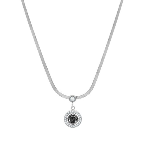 COLLANA SNAKE CON ZIRCONIA TONDO - JN2360F67