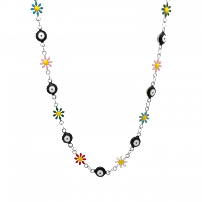 COLLANA CON OCCHI E FIORE - JN23752F151