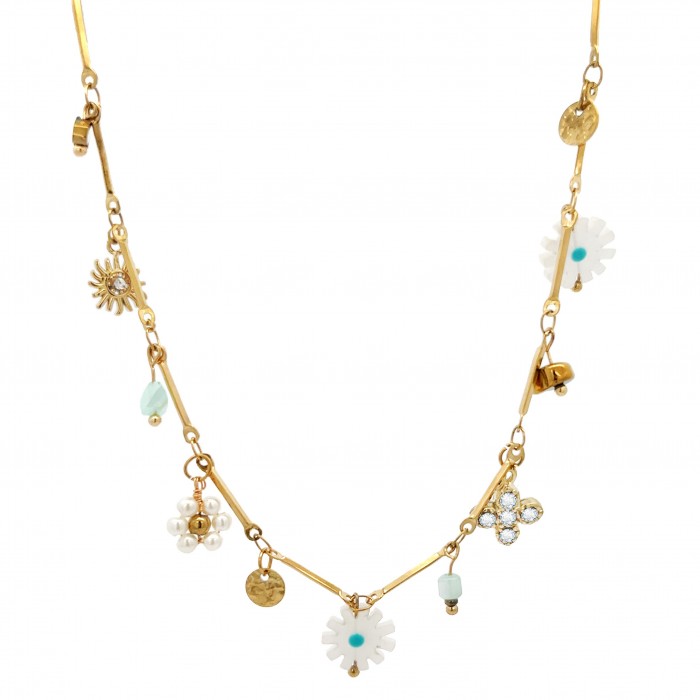 COLLANA CON CHARMS FIORI - NK21124144E88