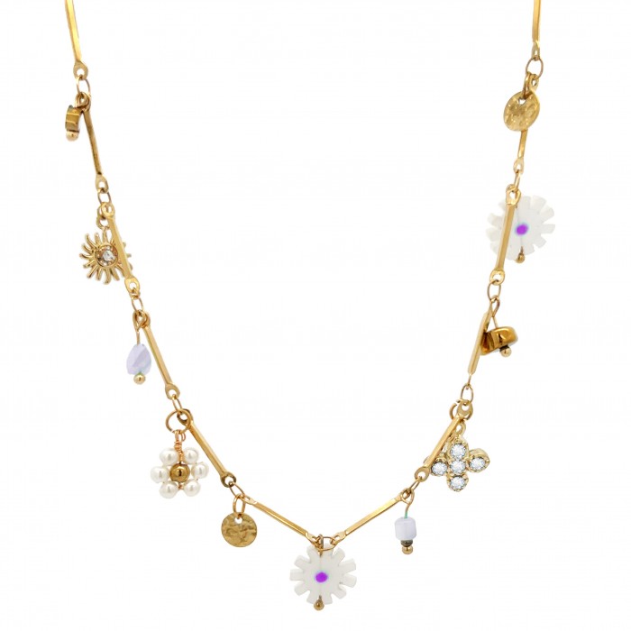 COLLANA CON CHARMS FIORI - NK21124144E88