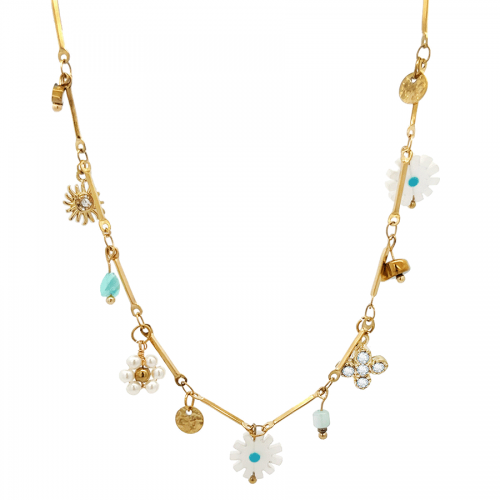 COLLANA CON CHARMS FIORI - NK21124144E88