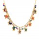 COLLANA CON CRISTALLO E FIORI - NK22134D138