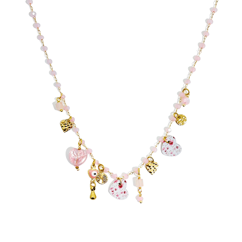 COLLANA IN CRISTALLO CON CHARMS CUORE - NK22134D140