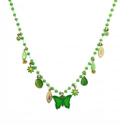 COLLANA CON PENDENTE A FARFALLA - NK22135D210