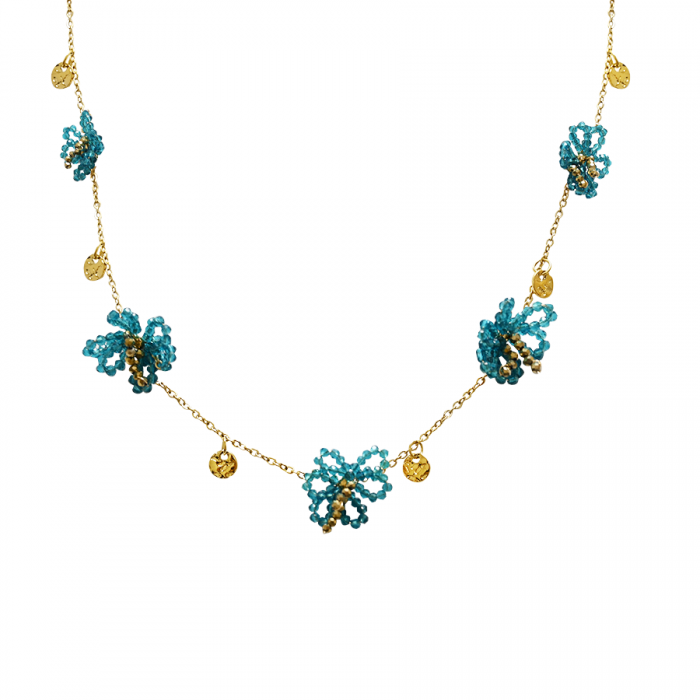 COLLANA CON CRISTALLI A FORMA FIORE - NK22144D129