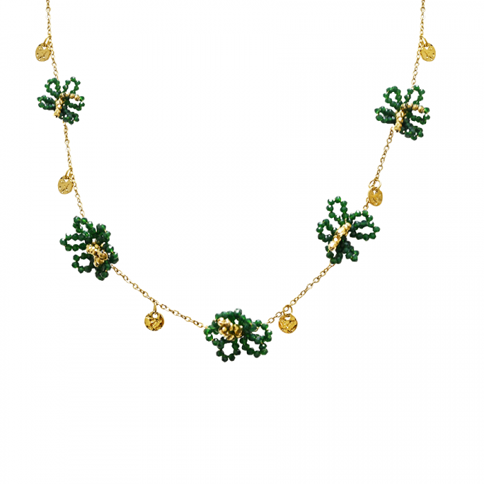 COLLANA CON CRISTALLI A FORMA FIORE - NK22144D129