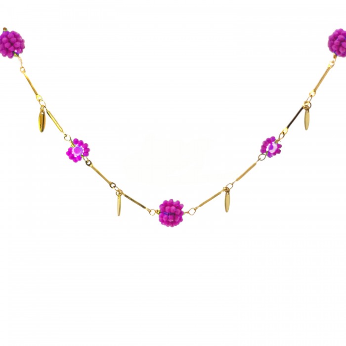 COLLANA CON 7 FIORI  -  NK22221148A38