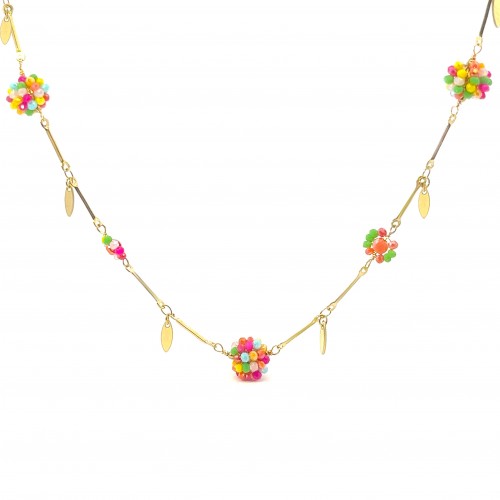 COLLANA CON 7 FIORI  -  NK22221148A38