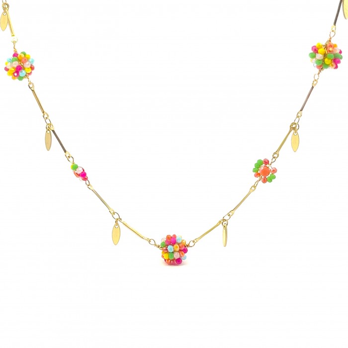 COLLANA CON 7 FIORI  -  NK22221148A38