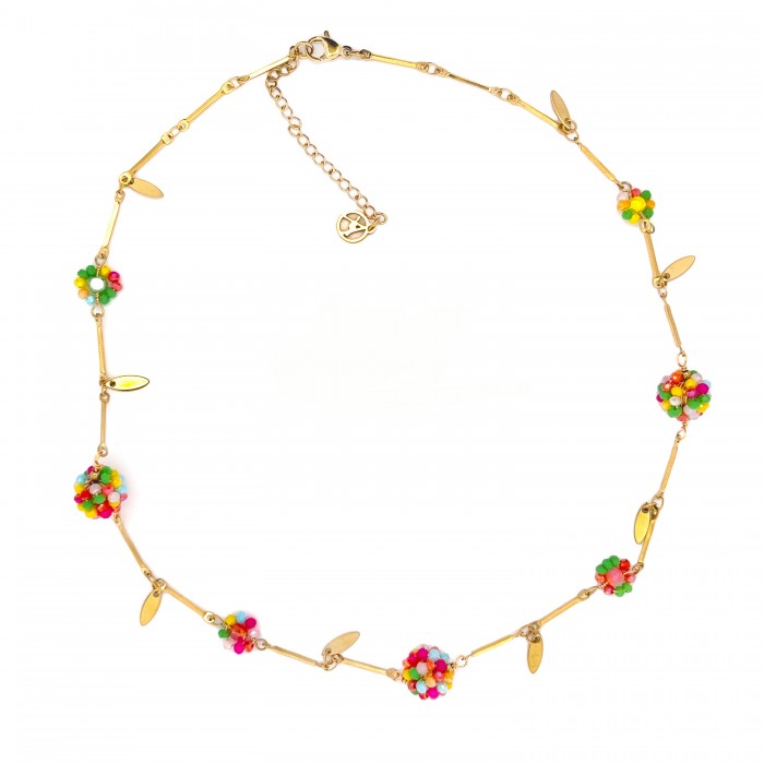 COLLANA CON 7 FIORI  -  NK22221148A38