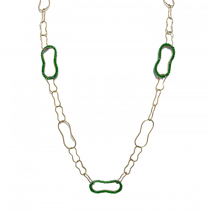 COLLANA LUNGA CON CRISTALLO - OL23184E722