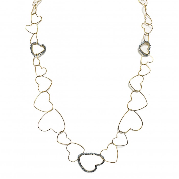 COLLANA LUNGA CON CRISTALLO E CUORE - OL23184E724