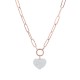 COLLANA A MAGLIA CATENA CON CUORE - PS2010796C19