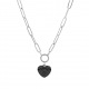 COLLANA A MAGLIA CATENA CON CUORE - PS2010796C19