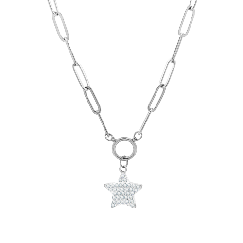 COLLANA A MAGLIA CATENA CON STELLA - PS2010796C21