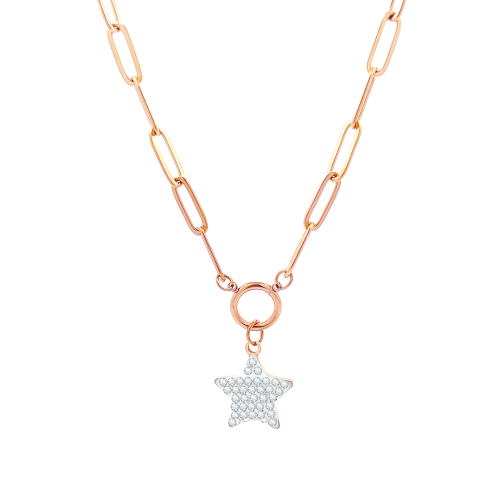 COLLANA A MAGLIA CATENA CON STELLA - PS2010796C21