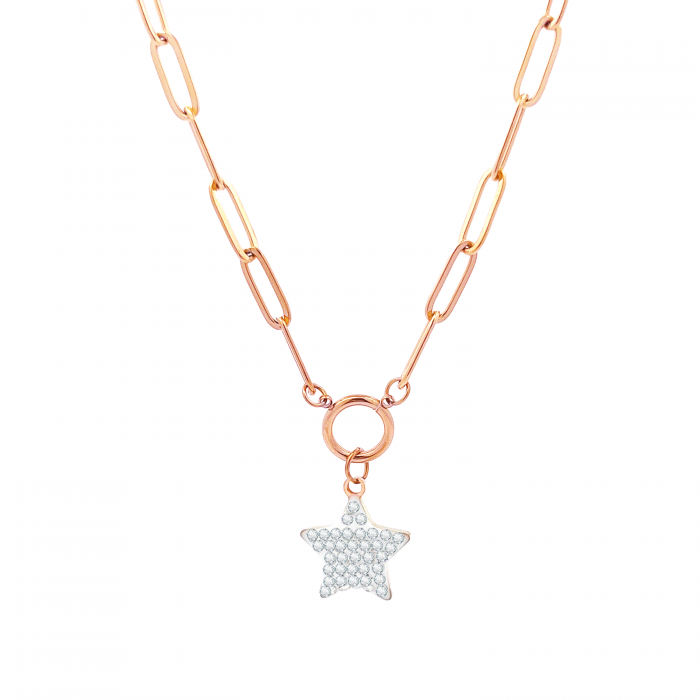 COLLANA A MAGLIA CATENA CON STELLA - PS2010796C21