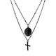 COLLANA DOPPIA CATENA CON CROCE - RX182250