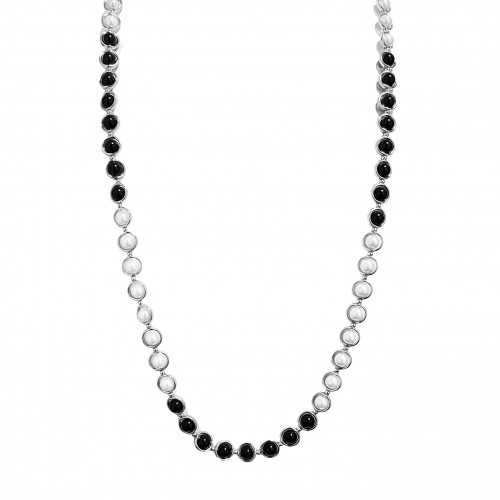 COLLANA CON PIETRA E PERLE - S012440A