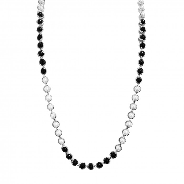 COLLANA CON PIETRA E PERLE - S012440A