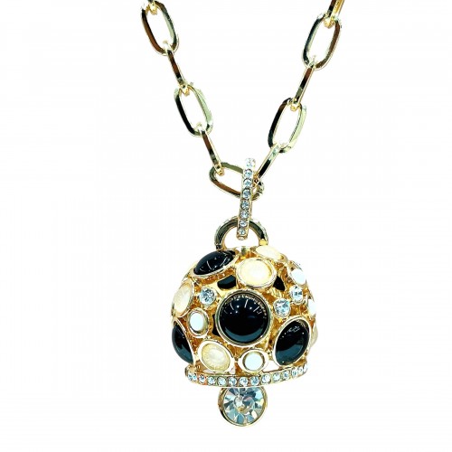 COLLANA CON STRASS E CAMPANA - S10101A