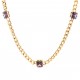 COLLANA CON ZIRCONIA VIOLA - S14512A