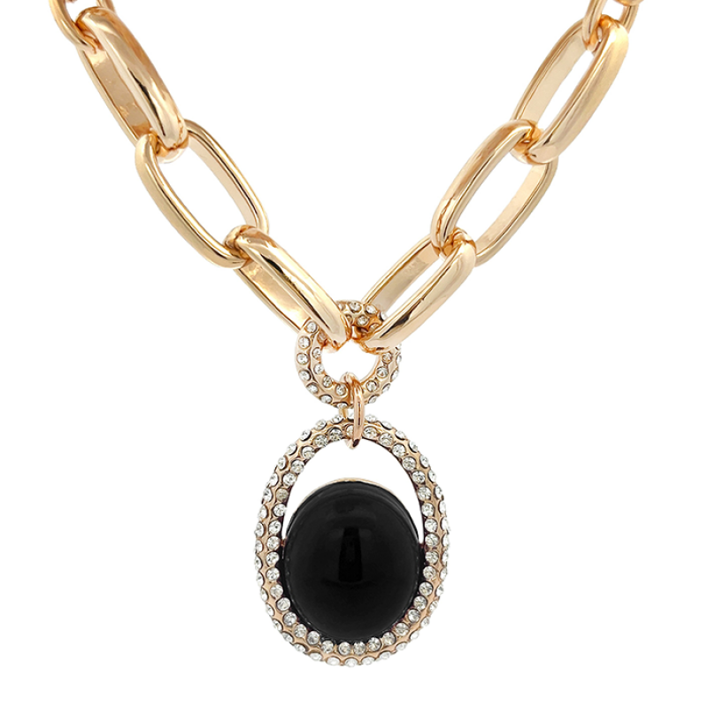 COLLANA LUNGA CON PIETRA - S15642A