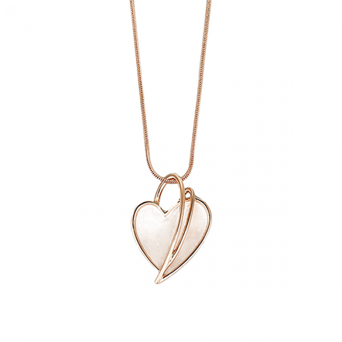 COLLANA CON CIONDOLO DI CUORE SMALTATO - SW20904624B25