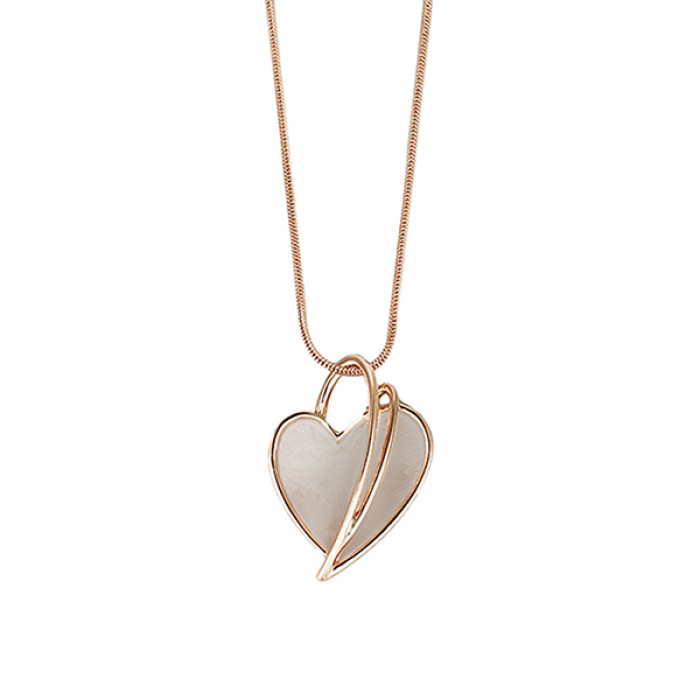 COLLANA CON CIONDOLO DI CUORE SMALTATO - SW20904624B25