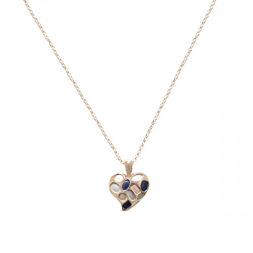 COLLANA CON CIONDOLO DI CUORE SMALTATO - SW24624A364