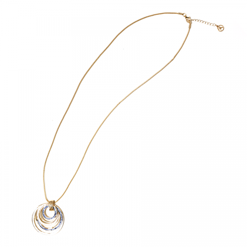 COLLANA LUNGA CON CIONDOLO DI CERCHI SMALTATI - SW2480A361