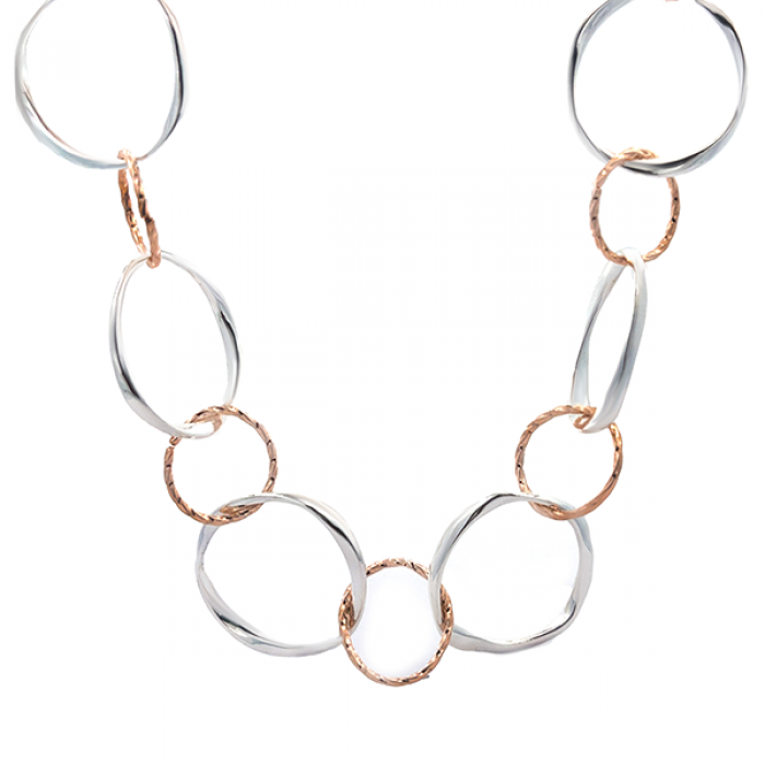 COLLANA LUNGA CON CERCHI INTRECCIATI - SW718120A7