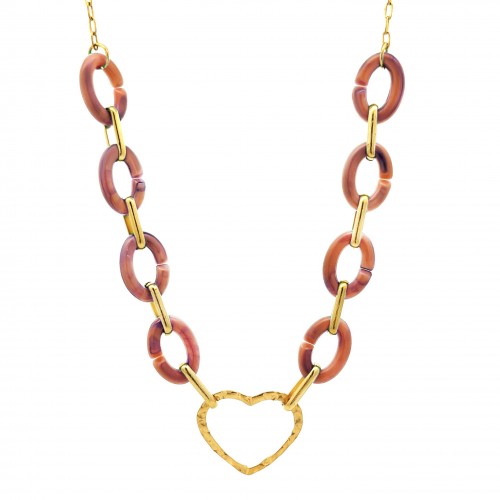 COLLANA IN ACRILICO CON CUORE - WF2388E678