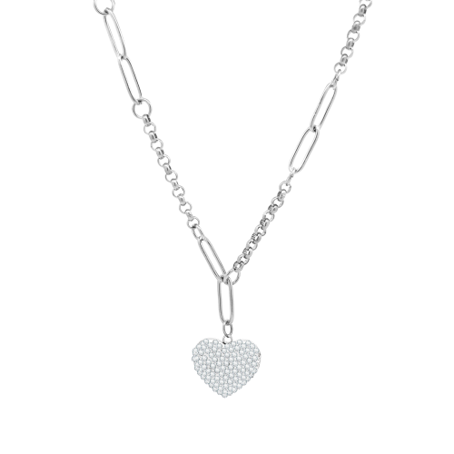 COLLANA A MAGLIA CATENA CON CUORE - WND2131128A78