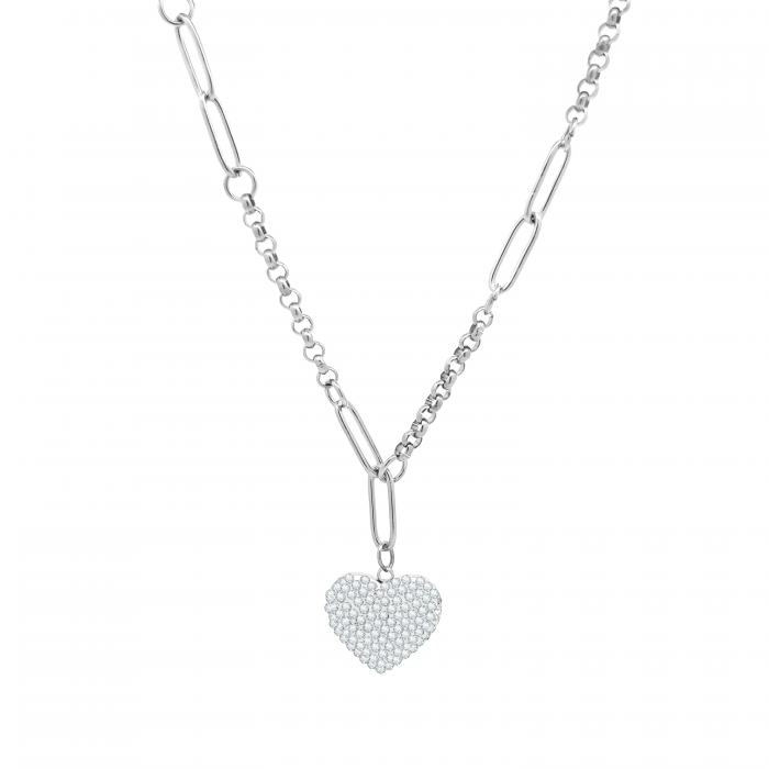 COLLANA A MAGLIA CATENA CON CUORE - WND2131128A78