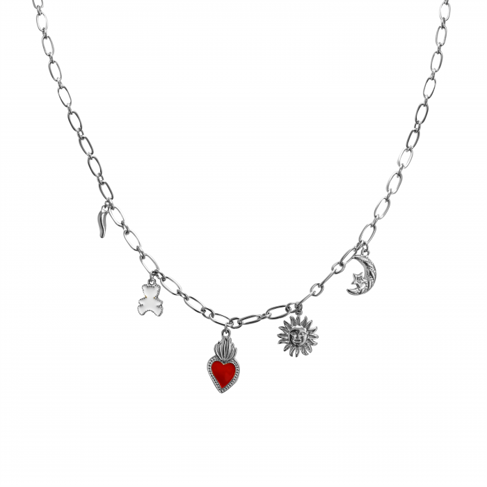 COLLANA A CATENA CON CHARMS PENDENTI - WQ2484A499